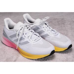 Adidas Ultrarun 5 White Pink Yellow Running Shoes Sneakers Mens Size 11 IE8791
